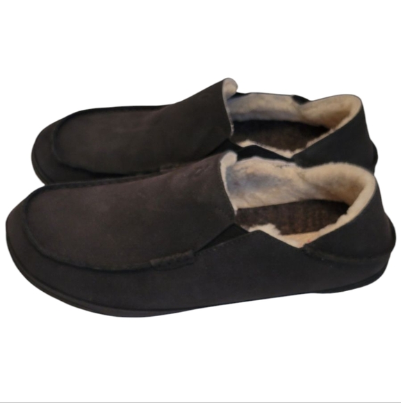 NWOT Olukai Men's Kipuka Hulu Convertible Genuine Shearling Size 10 - Picture 6 of 12